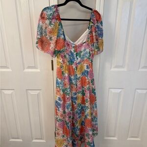 Floral Multicolor Women's Dress